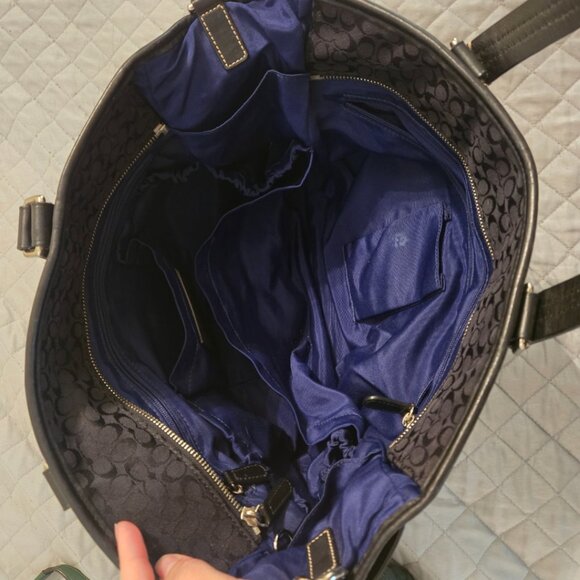 COACH DIAPER BAG Black Tote - Picture 2 of 5